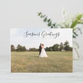 季節のご挨拶 スクリプト フォト カード (スタンド正面)