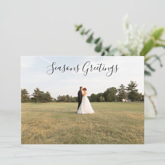 季節のご挨拶 スクリプト フォト カード (スタンド正面)