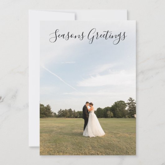 季節のご挨拶 スクリプト フォト カード (正面)