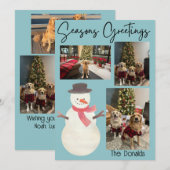 季節のご挨拶 スノーマン フォト カード (正面/裏面)