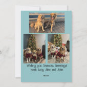 季節のご挨拶 スノーマン フォト カード (裏面)