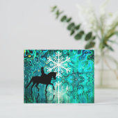 季節のご挨拶 ドレッサージ 馬 冬の休暇 シーズンポストカード (スタンド正面)