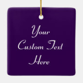 季節のご挨拶 パープル / 任意の色のクリスマスツリー セラミックオーナメント (裏面)