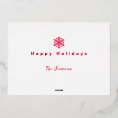 季節のご挨拶 フォト 箔シーズンカード (裏面)