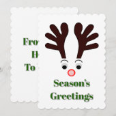 季節のご挨拶 フラット ホリデー カード (正面/裏面)