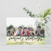 季節のご挨拶 モダン ファミリー フォト シーズンカード (スタンド正面)