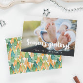 季節のご挨拶 モダン ファミリー フォト シーズンカード