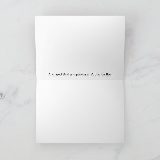 季節のご挨拶 - ワンコハクジラ（またはリングドシール） シーズンカード (内部)