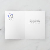 季節のご挨拶 ヴィンテージガール & ポインセチア シーズンカード (内部)