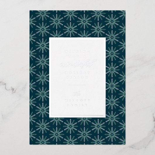 季節のご挨拶 | 写真を追加 箔シーズンカード (正面)