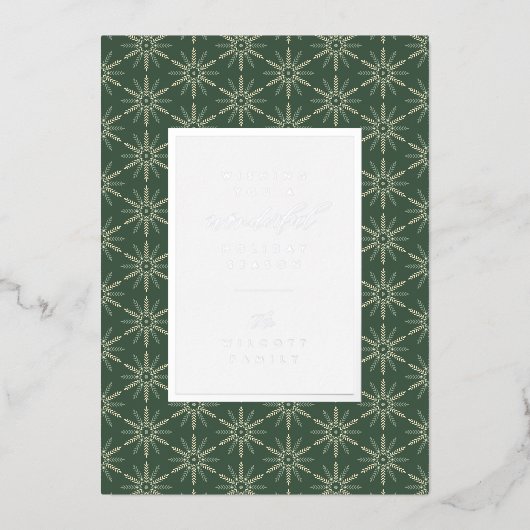 季節のご挨拶 | 写真を追加 箔シーズンカード (正面)