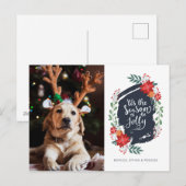 季節のご挨拶 - 喜びに満ちた季節 | フォト ホリデー カード (正面/裏面)