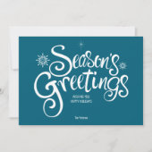 季節のご挨拶 | 手書きスクリプトのご挨拶 カード (正面)