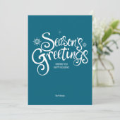 季節のご挨拶 | 手書きスクリプトのご挨拶 カード (スタンド正面)