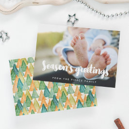 季節のご挨拶 現代ファミリーフォト シーズンカード