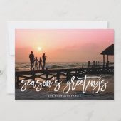 季節のご挨拶　筆記体の写真 シーズンカード (正面)