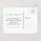 季節のご挨拶 - 雪の結晶 ポストカード (裏面)