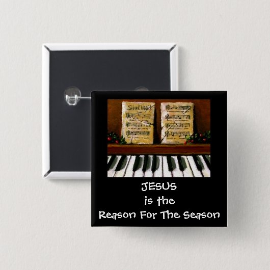 季節のイエス・キリストの理由: ピアノ: 芸術 缶バッジ (正面&裏面)