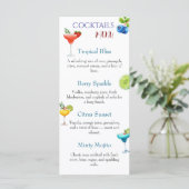 季節のカクテルメニュー(水彩画のイチゴ) メニュー (スタンド正面)