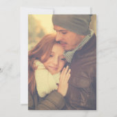 季節のカップル写真金ゴールド結婚のスクリプトグリーン セーブザデート (裏面)