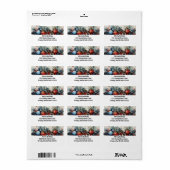 季節のガーランドチャーム差出人住所ラベル ラベル (フルシート)