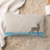 季節のキュートな鹿のモダンミニマルデザインの写真なし ランバークッション (ブランケット)