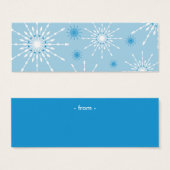 季節のギフトラベル::パターン（の模様が）あるスノーフレークL5 (正面&裏面)