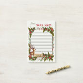 季節のクリスマスおもしろいトナカイ ポストイット (デスク上)