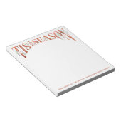 季節のクリスマスに手書きの文字が入った ノートパッド (アングル)