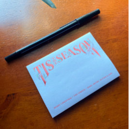 季節のクリスマスに手書きの文字が入った ポストイット