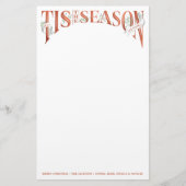 季節のクリスマスに手書きの文字が入った 便箋 (正面)