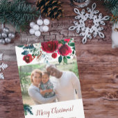 季節のクリスマスの水の色のフローラブーケの写真 シーズンカード