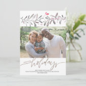 季節のクリスマスウォーターカラーのミスタントーの写真 シーズンカード (スタンド正面)