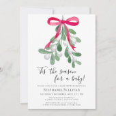 季節のクリスマスベイビーシャワー 招待状 (正面)