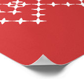 季節のクリスマス刺繍スノーフレーク・アート ポスター (角)