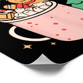 季節のクリスマス熱いココアジンジャーブレッド ポスター (角)