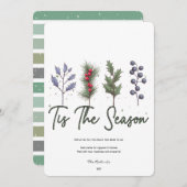 季節のクリスマス ホリデー カード (正面/裏面)