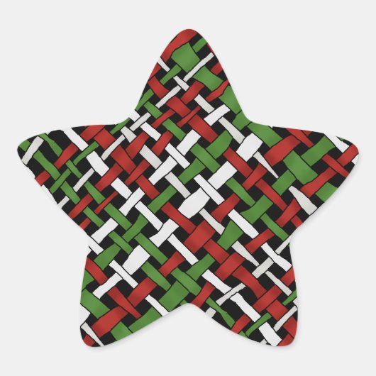 季節のグラフィカル織カラフルり上げラップ 星シール (正面)