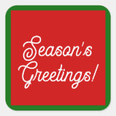 季節のグリーティングラベル/封筒シール スクエアシール (正面)