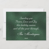 季節のグリーティング フロスト ボーダー & フォト - 緑 シーズンカード (裏面)