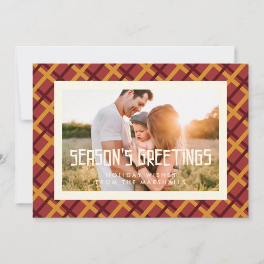 季節のグリーティング ミッドセンチュリー フォト シーズンカード (正面)