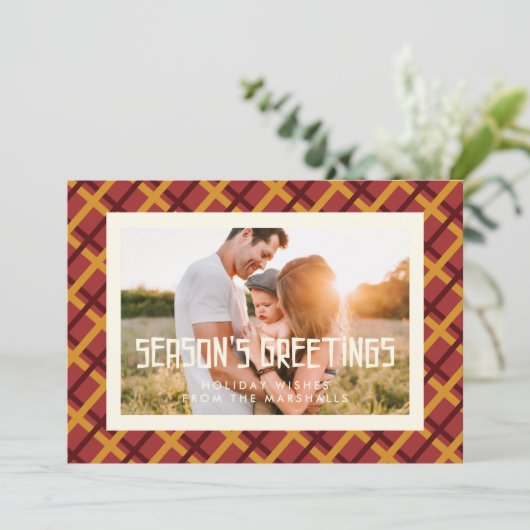 季節のグリーティング ミッドセンチュリー フォト シーズンカード (スタンド正面)