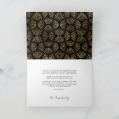 季節のグリーティング モダン ブラック タイポグラフィ シーズンカード (内部)