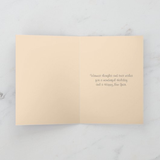 季節のグリーティング ヴィンテージ カスタム グリーティング カード (内部)