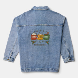 季節のココア カップ デニムジャケット