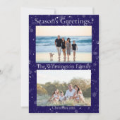 季節のサンタ目撃フォトクリスマスフラット カード (正面)