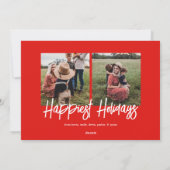 季節のシンプルな手書きの喜び シーズンカード (裏面)