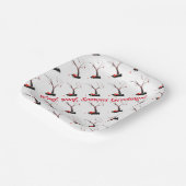 季節のスコットランド犬のアートとロビンス ペーパープレート (傾斜あり)