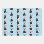 季節のパーソナライズされた贈り物ラベル ラッピングペーパーシート (正面3)