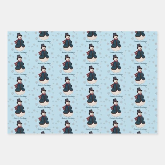 季節のパーソナライズされた贈り物ラベル ラッピングペーパーシート (正面3)